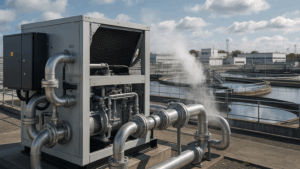 Wärmepumpe an Kläranlage